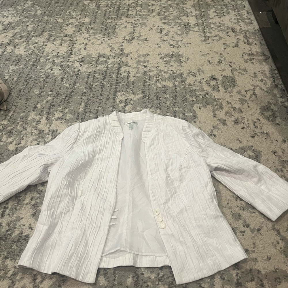 Dress Barn White Blazer Minimalist Design